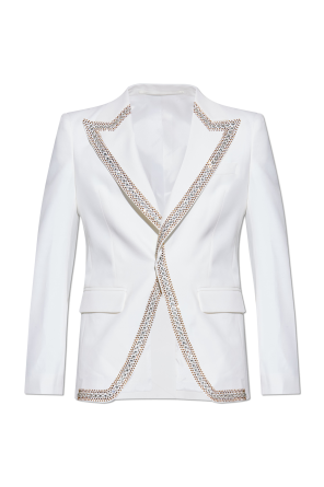 Blazer with shimmering appliqués