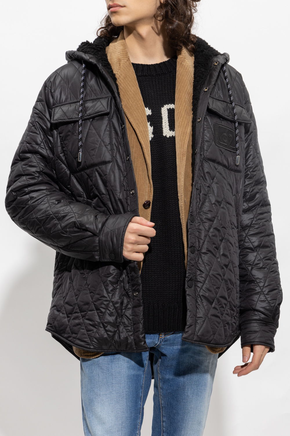 Dsquared2 Quilted jacket with hood