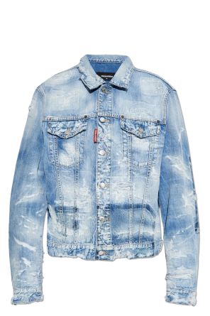 Denim jacket with `vintage` effect