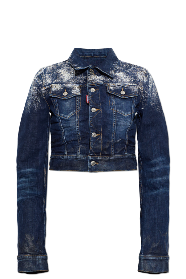 Denim jacket with ‘vintage’ effect od Dsquared2