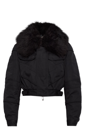 Jacket with a fur collar
