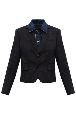 Blazer made of combined materials