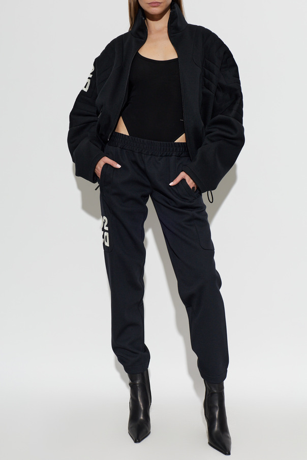 Dsquared2 Quilted jacket with embroidered logo