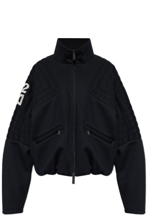 Quilted jacket with embroidered logo