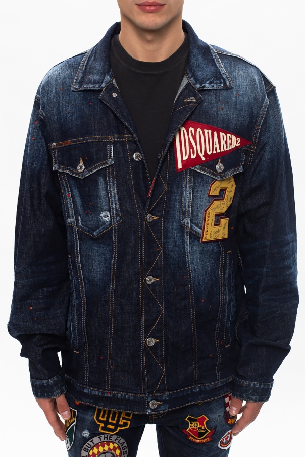 Dsquared2 Navy Icon Patch Denim Jacket