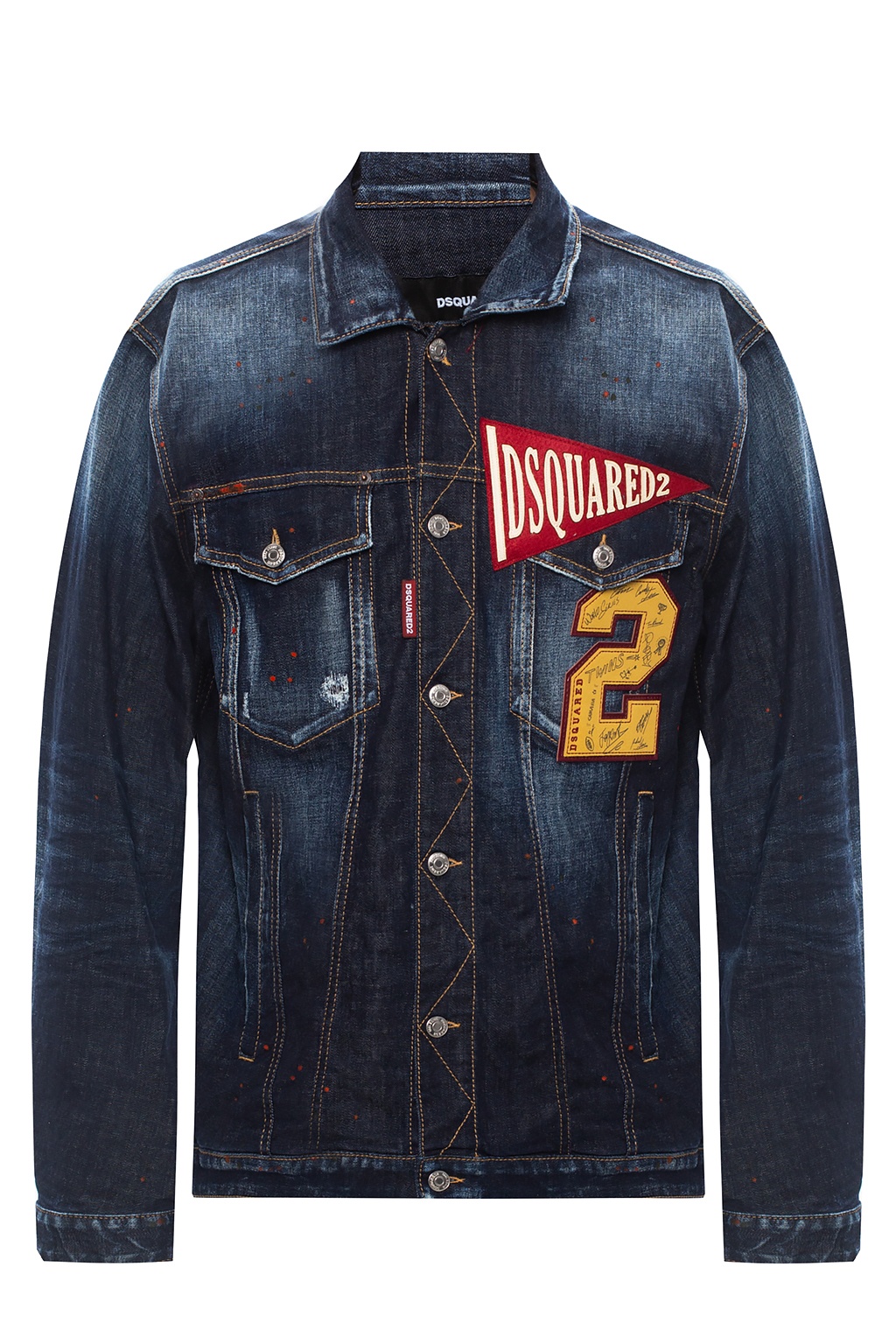 dsquared patched jacket