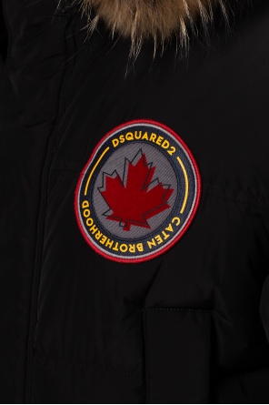 Dsquared2 Maple Leaf Black Down Jacket Size 48