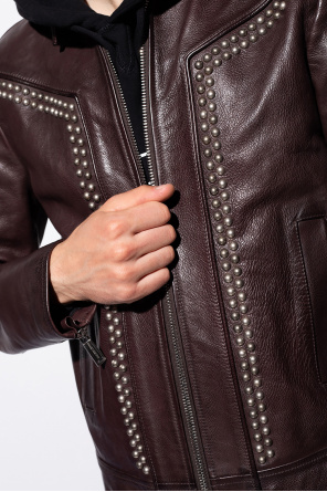 Dsquared2 Leather jacket with studs