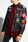 Dsquared2 Patched leather jacket