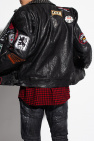 Dsquared2 Patched leather jacket