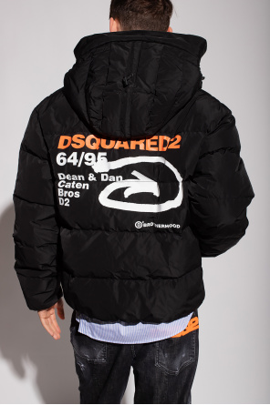 Dsquared2 Down jacket leather with logo