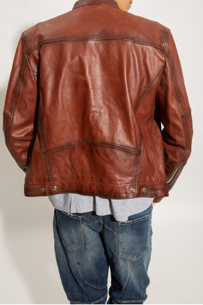Dsquared2 Leather oxford jacket