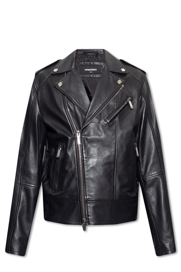 Dsquared2 Leather long jacket