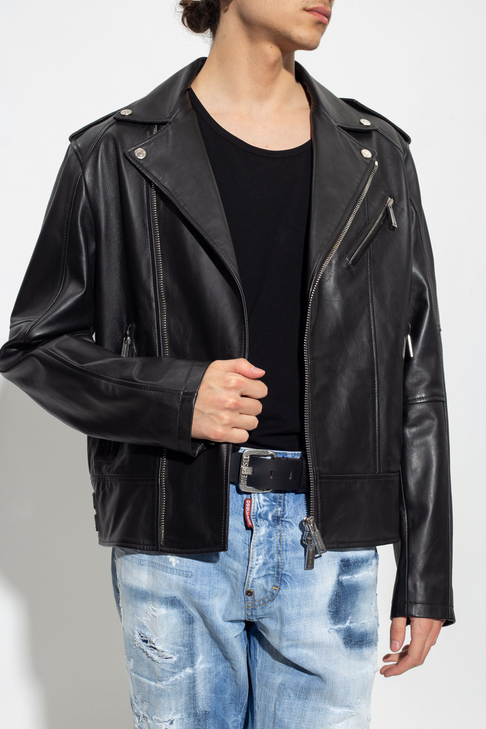 Dsquared2 Leather Mens jacket