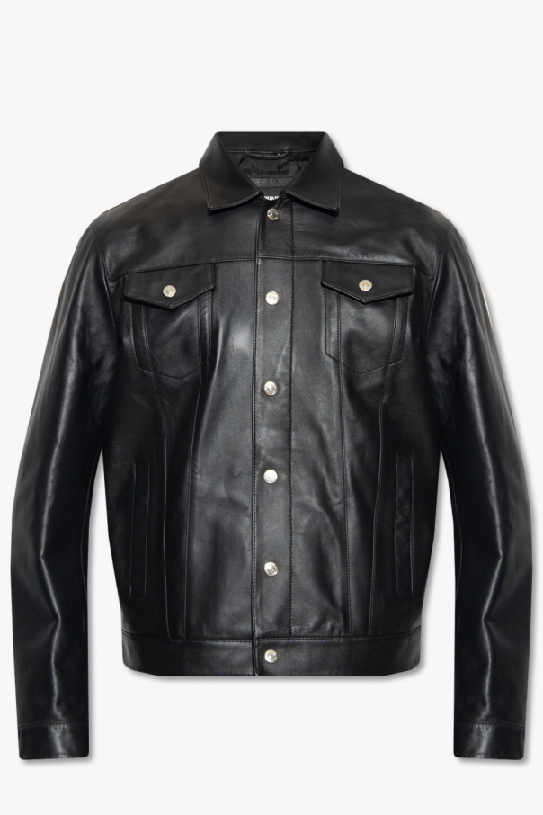 Dsquared2 Leather con jacket