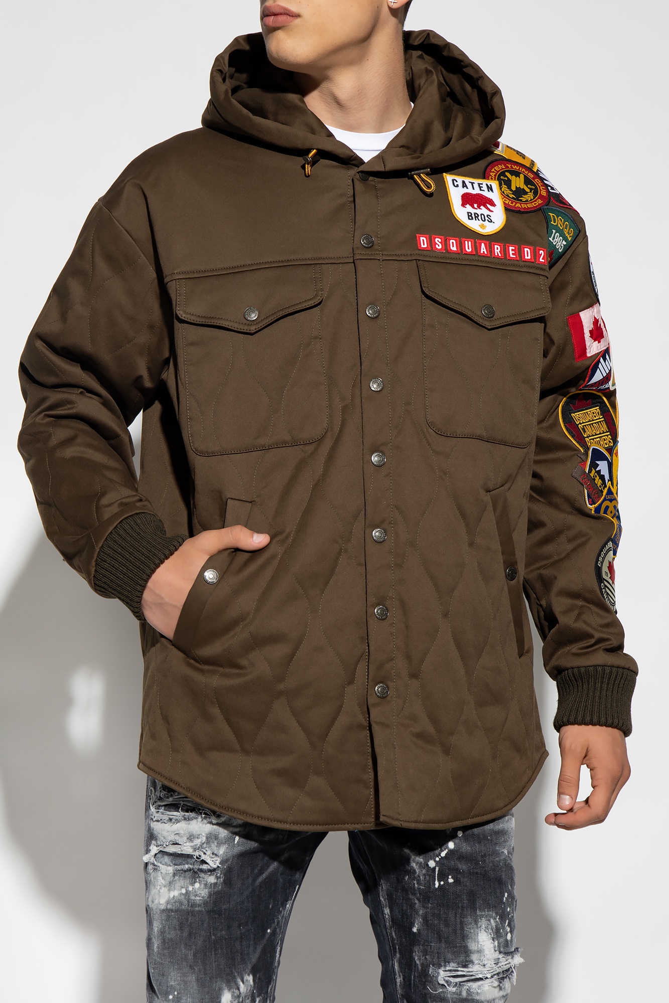 Dsquared2 Insulated jacket with patches