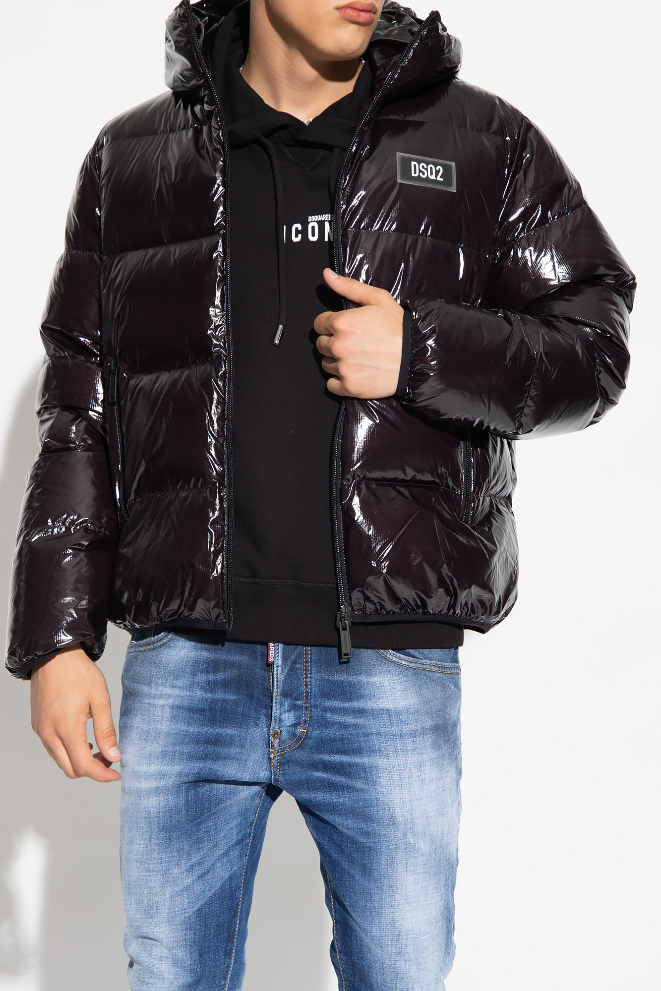 Calvin Klein Jeans glossy-finish Padded Jacket - Black