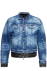 Dsquared2 BLUE Double denim-leather jacket
