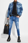 Dsquared2 BLUE Double denim-leather jacket