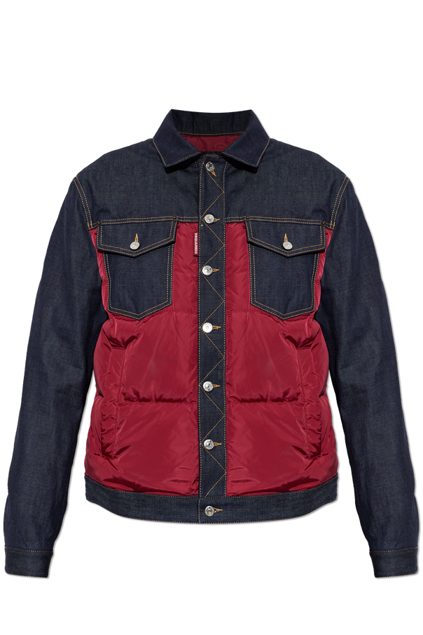 Quilted jacket with mixed materials od Dsquared2