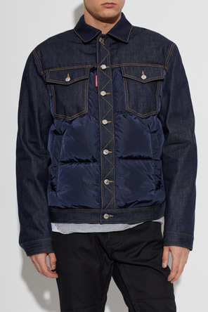 Dsquared2 Quilted jacket made of combined materials