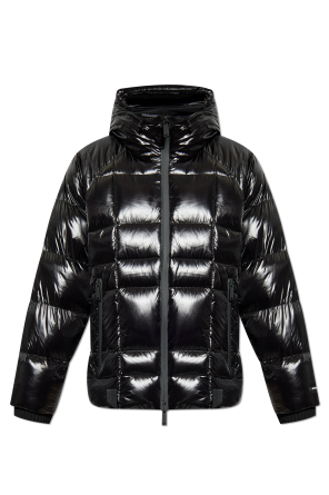 Down jacket with hood