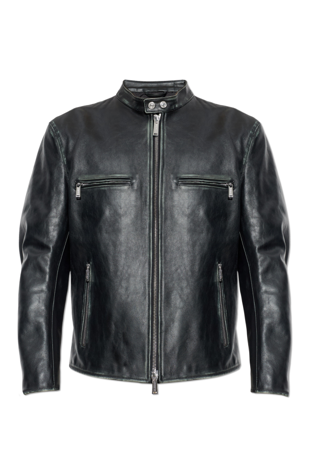 Dsquared2 Skórzana kurtka z kieszeniami