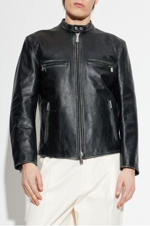 Dsquared2 Skórzana kurtka z kieszeniami