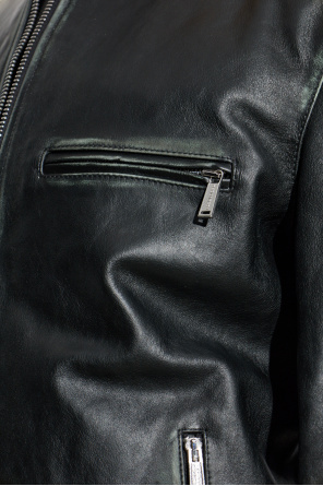 Dsquared2 Skórzana kurtka z kieszeniami