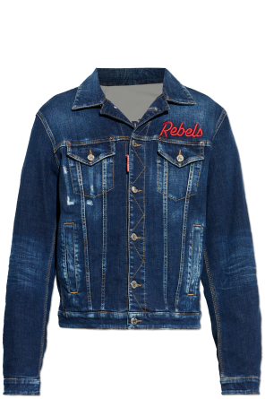 Denim jacket with a `vintage` effect