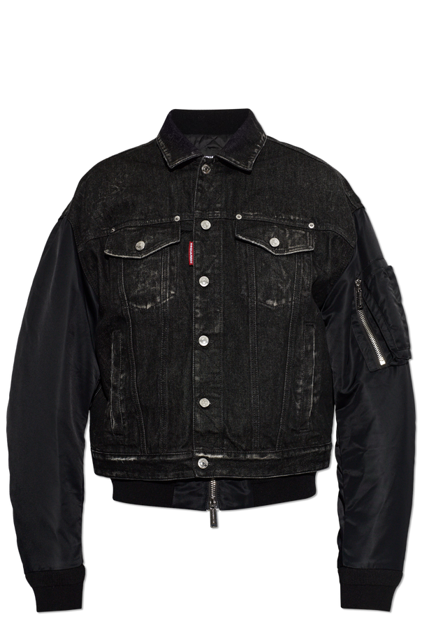 Bomber jacket made from mixed materials od Dsquared2