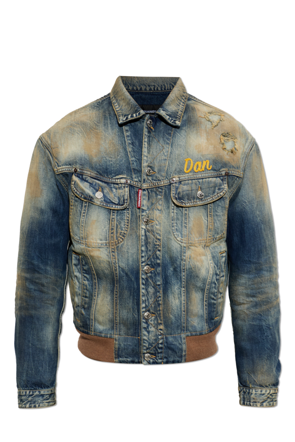 Denim jacket with ‘vintage’ effect od Dsquared2