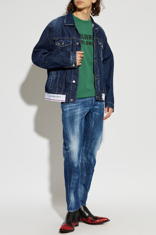 Dsquared2 Denim jacket with vintage effect