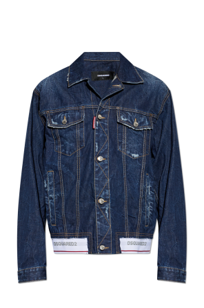 Jeansjacke mit "vintage"-effekt od Dsquared2