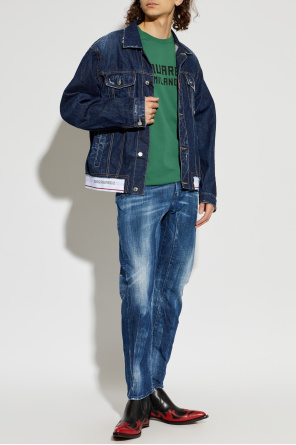 Jeansjacke mit "vintage"-effekt od Dsquared2