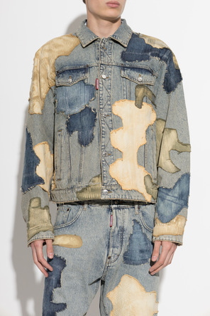 Dsquared2 Jeansowa kurtka z efektem ‘vintage’