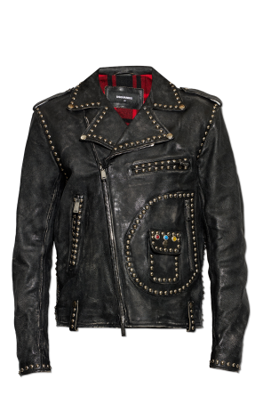 Lederjacke mit `vintage`-effekt od Dsquared2