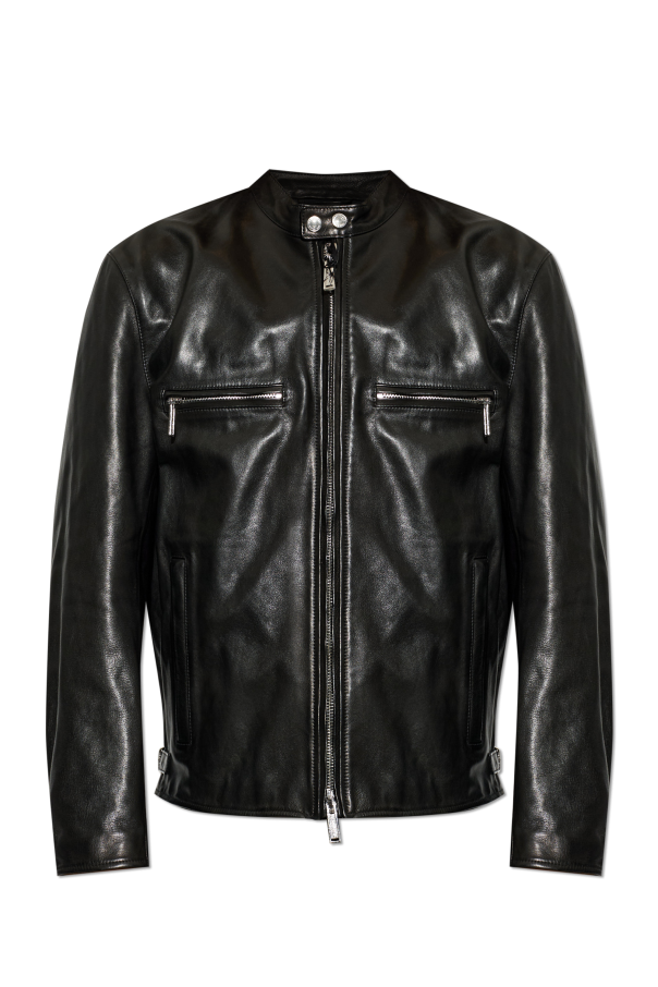 Leather jacket with studs od Dsquared2