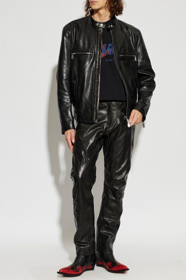 Dsquared2 Leather jacket with studs
