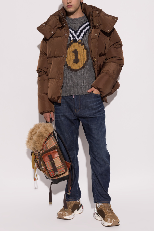 Dsquared2 Quilted jacket with detachable hood