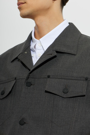 Dsquared2 Casaco de lã com logótipo