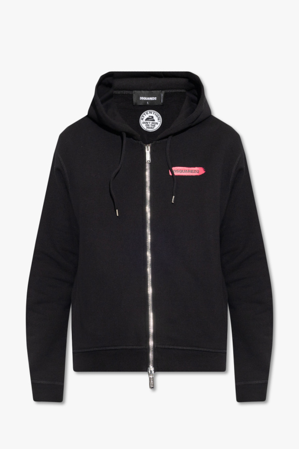 Dsquared2 logo-print hooded jacket - Black