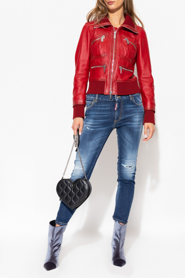 Dsquared2 Leather wilson jacket