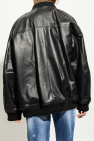 Dsquared2 BLACK Leather bomber jacket