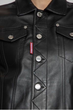 Dsquared2 Leather panel jacket