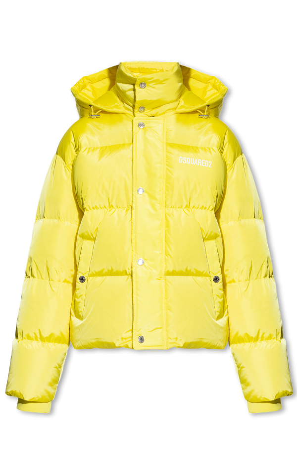Dsquared2 logo-print hooded jacket - Yellow