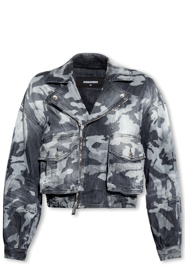 Dsquared2 Denim jacket with camo motif
