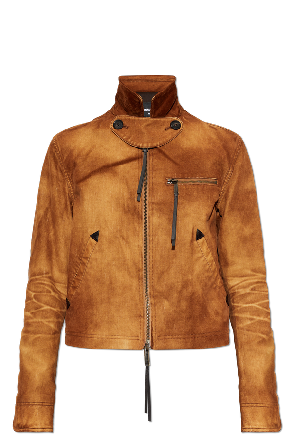 Brown denim jacket od Dsquared2