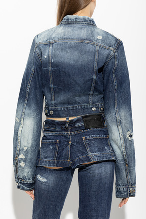 Dsquared2 Jeansowa kurtka z efektem vintage