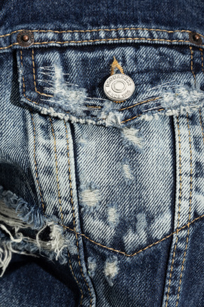Dsquared2 Jeansowa kurtka z efektem vintage